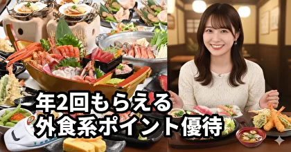 株主優待 年2回もらえる外食系ポイント優待の魅力