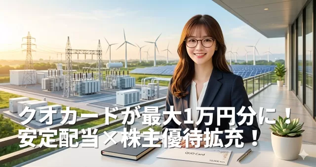 クオカードが最大1万円分に！安定配当×株主優待待拡充！Wで美味しい優良銘柄