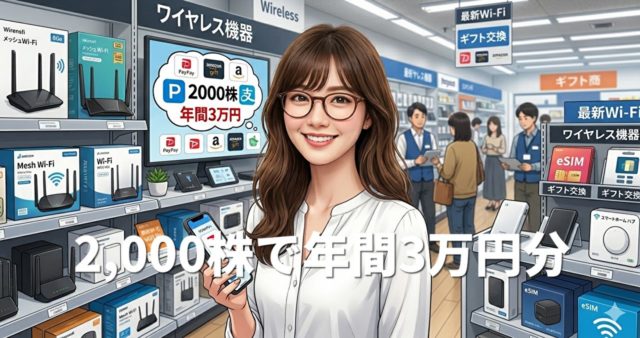 あの株主優待がデジタルギフトに！2,000株で年間3万円分に爆増